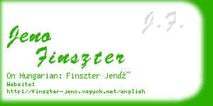 jeno finszter business card